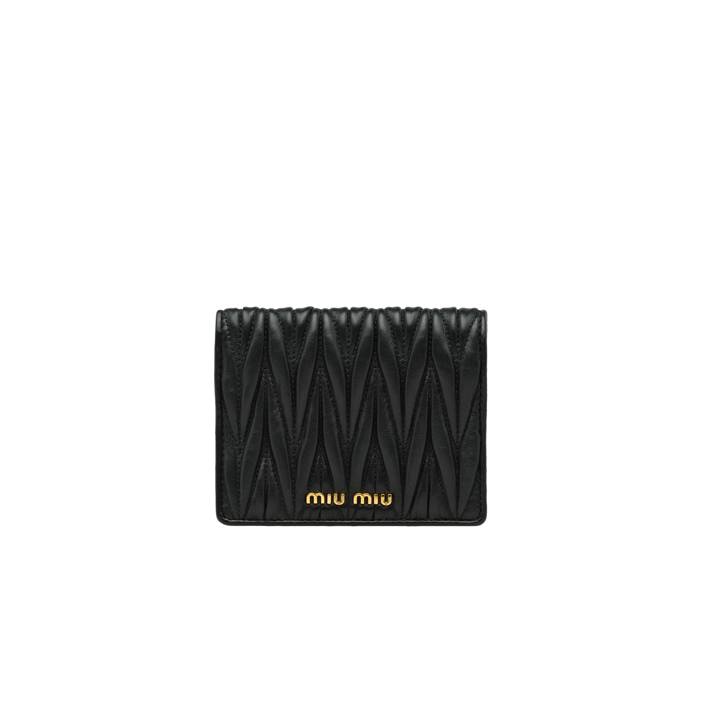 Miu miu matelassé leather wallet hotsell