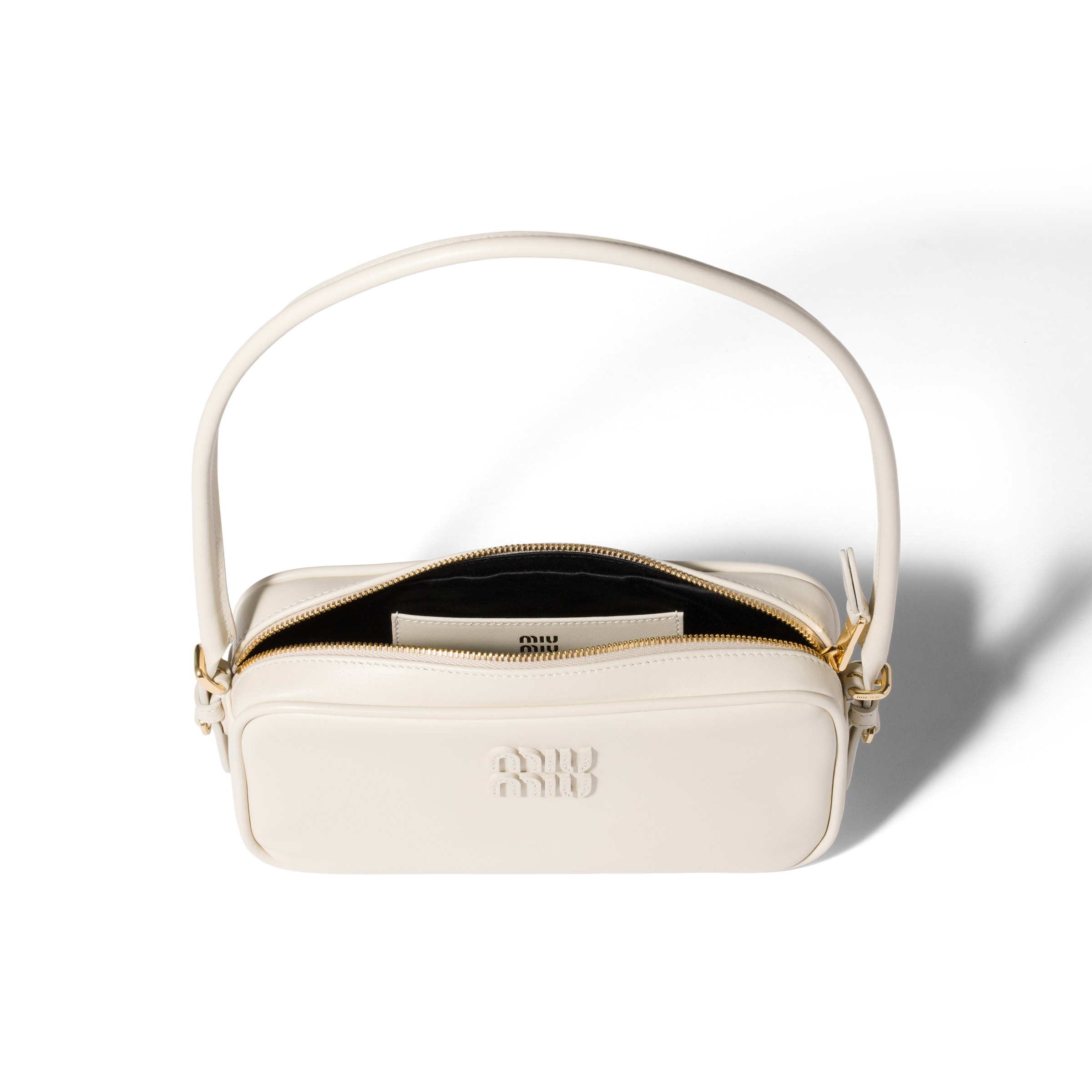 Miu Miu Leather Pouch In White