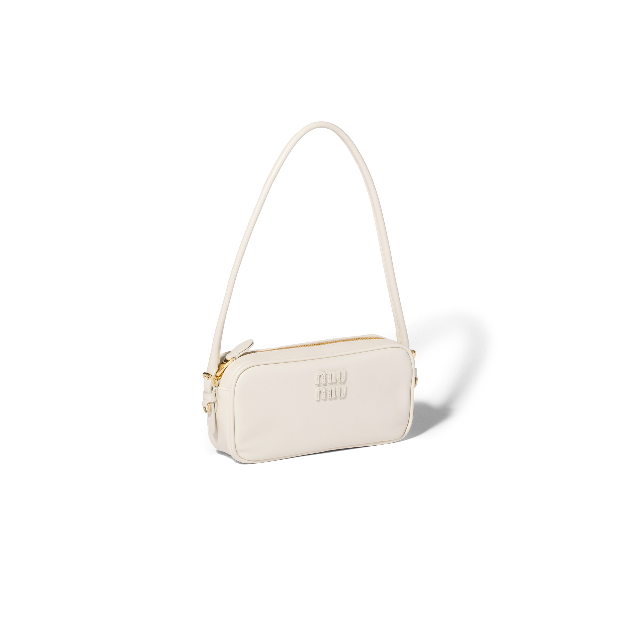 Miu Miu Leather Pouch In White