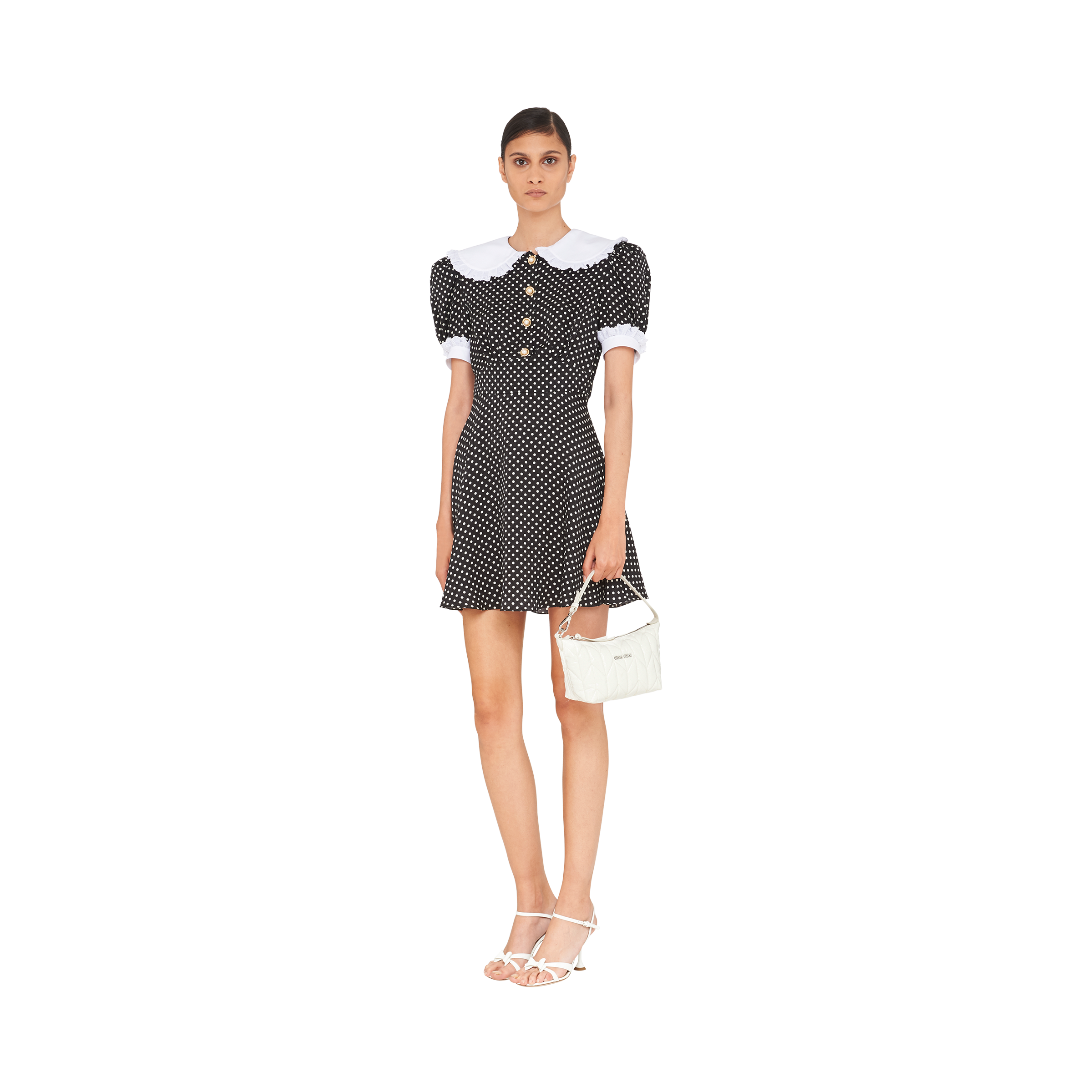 White Miu Spirit ciré mini-bag | MIU MIU