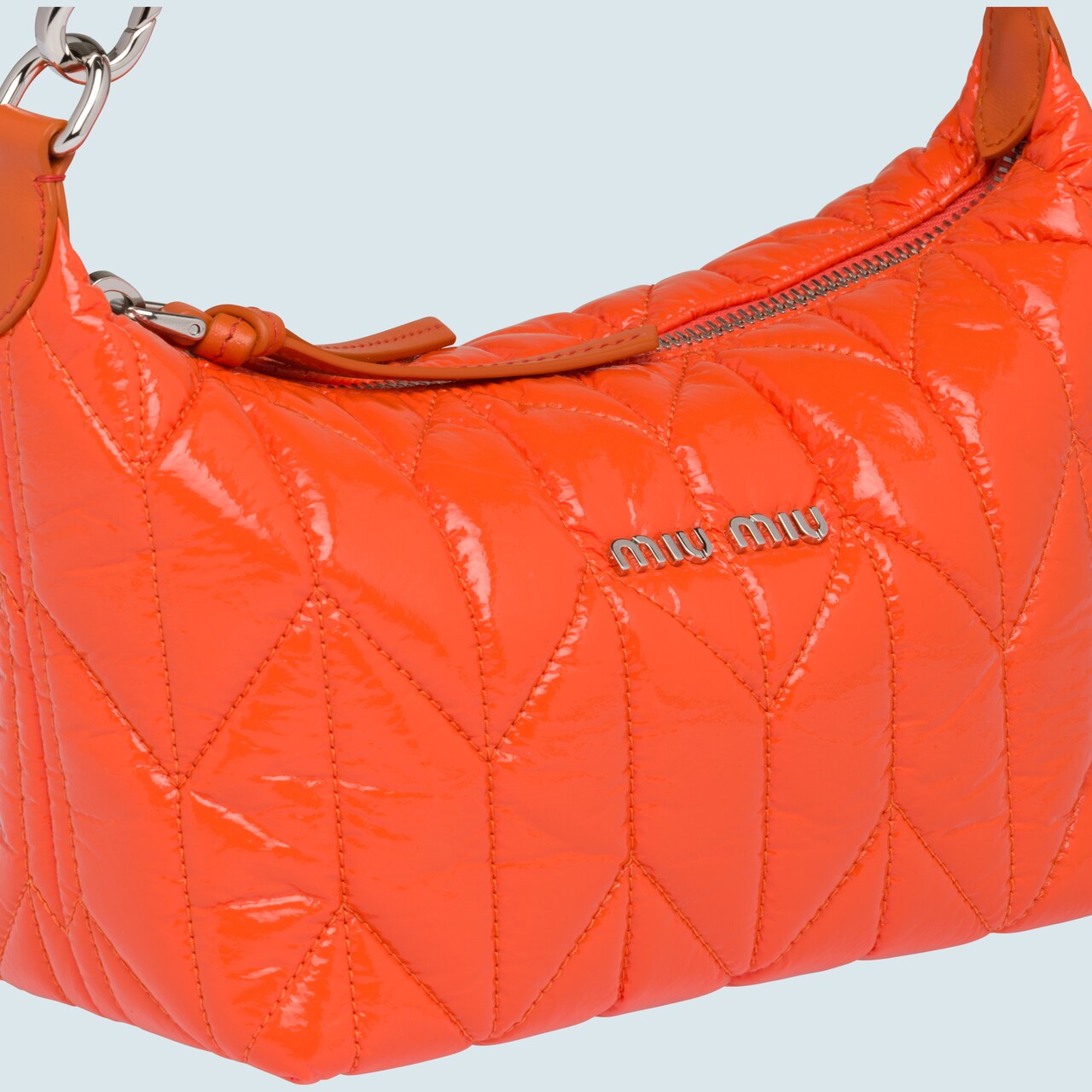 Miu Spirit ciré minibag Orange Miu Miu