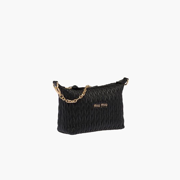Miu Spirit matelassé leather mini bag Black | Miu Miu