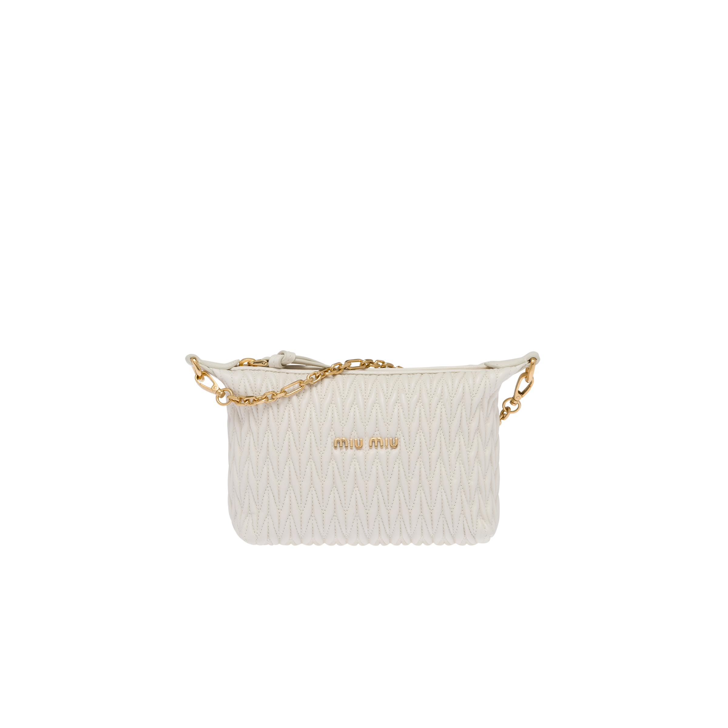 Miu Miu Miu Spirit Matelassé Leather Mini Bag In White | ModeSens