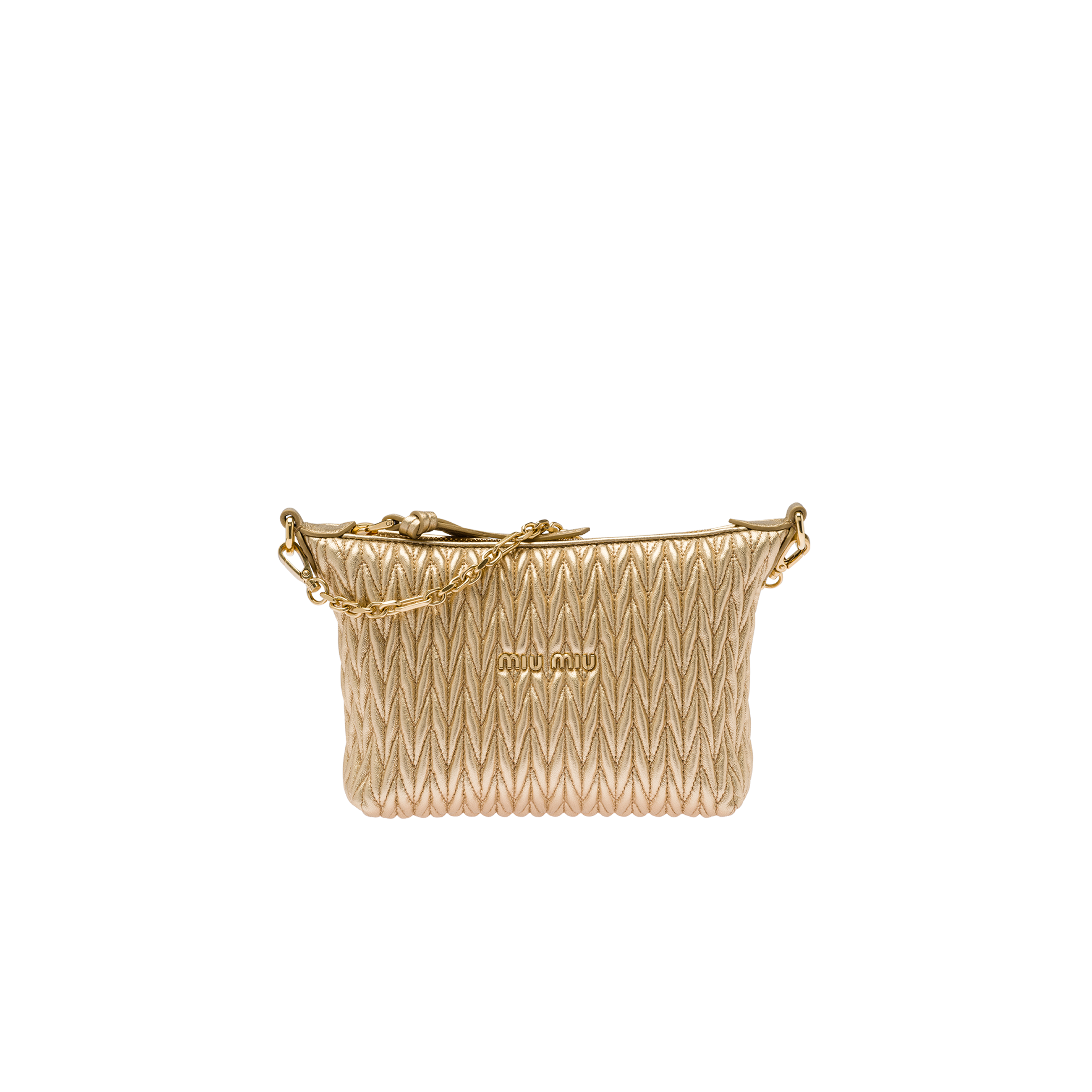 Miu miu gold clutch discount