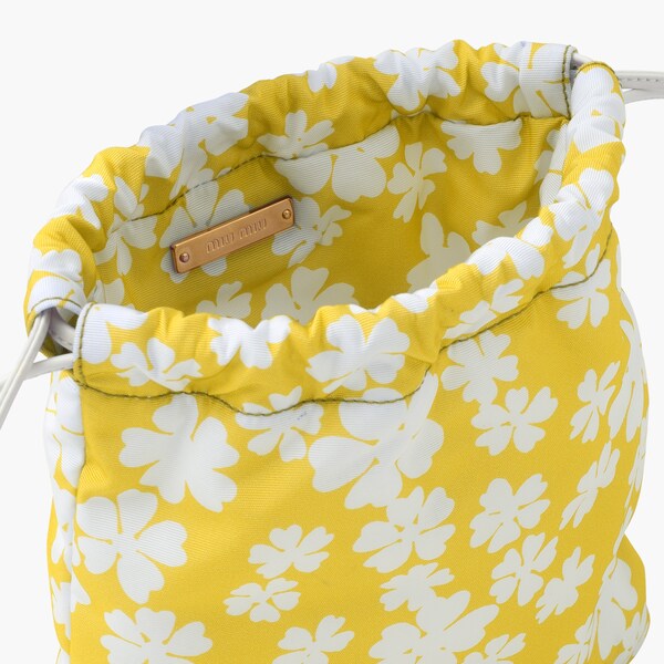 Sacchetto in faille stampato Giallo/bianco | Miu Miu