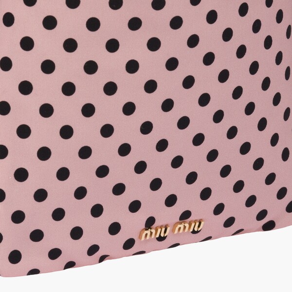 Sacchetto in faille stampato Gemma/nero | Miu Miu