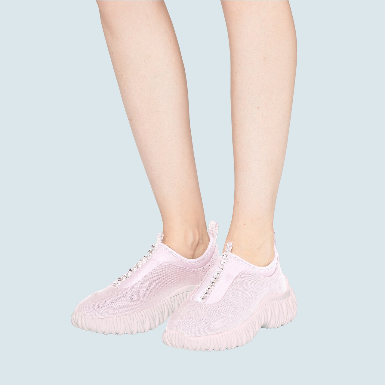 stretch knit slip on shoes