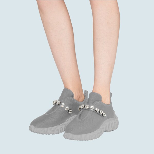 stretch knit sneakers