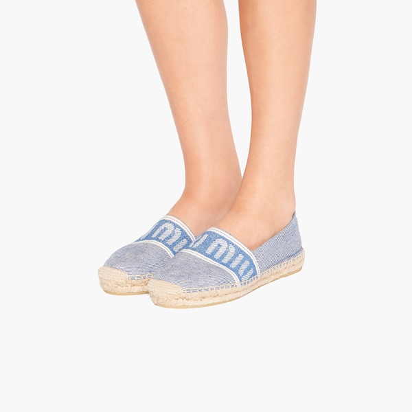 تذمر صناعة عرض espadrile denim 