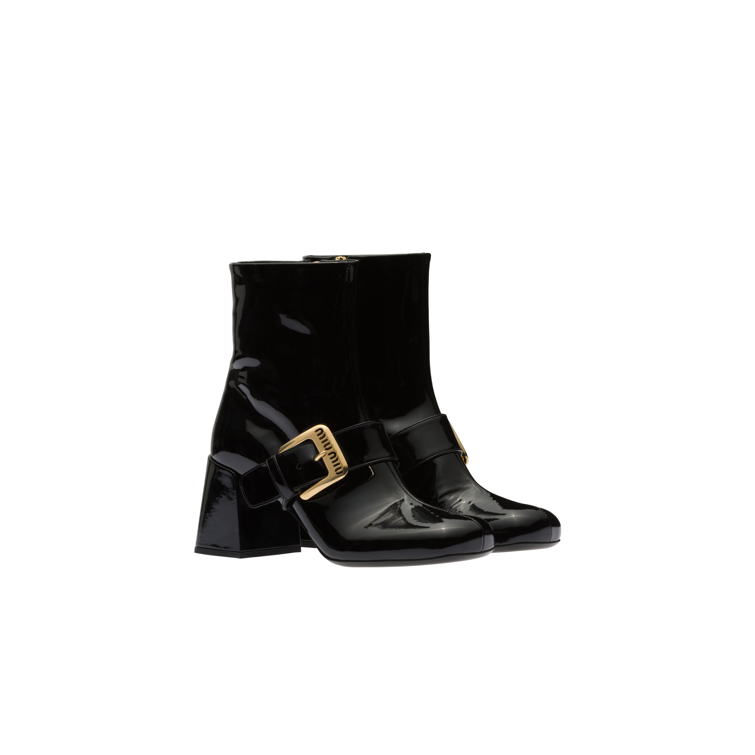 Miu miu patent leather sales ankle boots