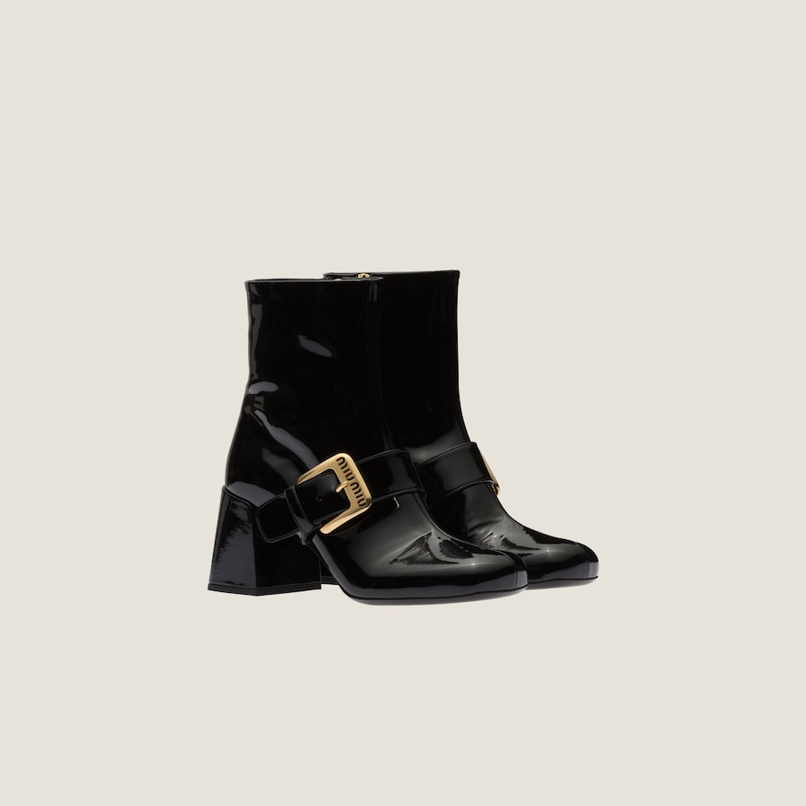 MIUMIU Nappa leather Stretch heel boots Booties black 38 1/2