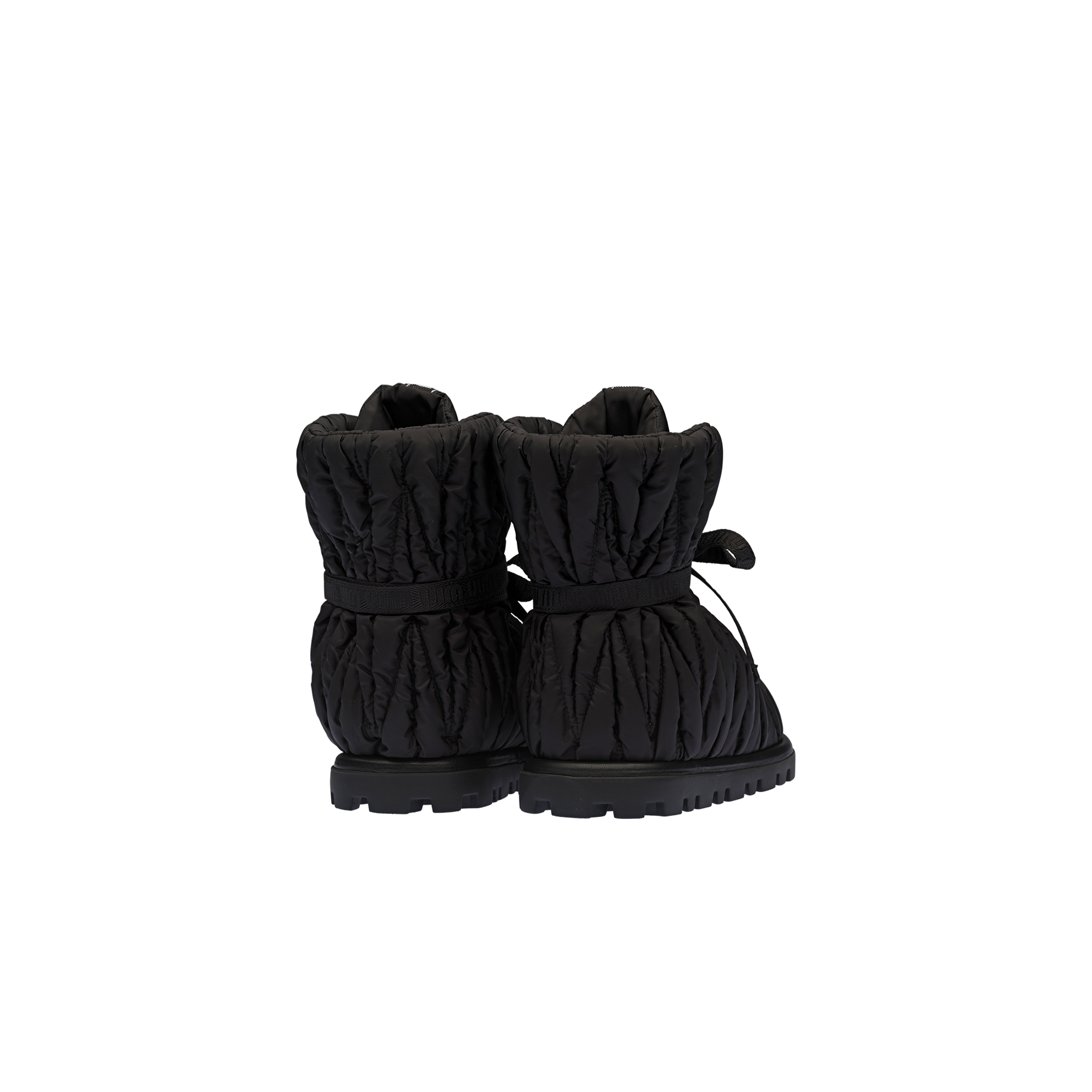 尼龙中筒靴黑色 Miu Miu