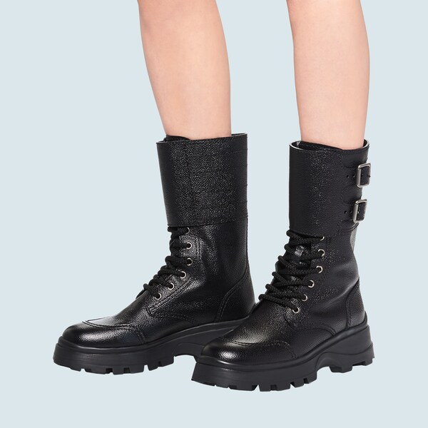bota envernizada cano curto