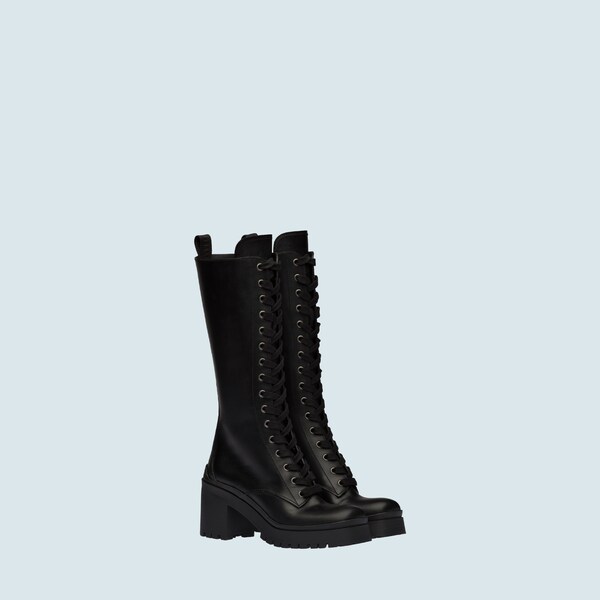 Miu miu laced leather boots clearance