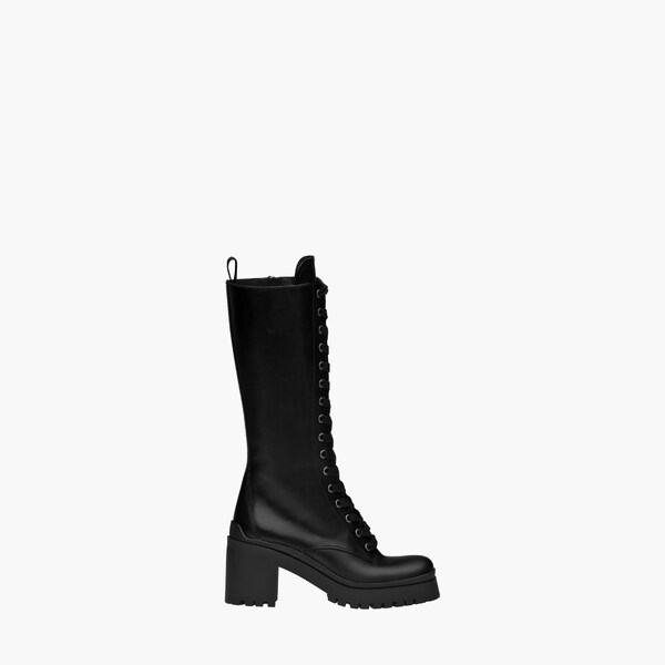 prada laced leather boots