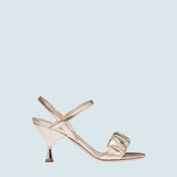 metallic leather sandals