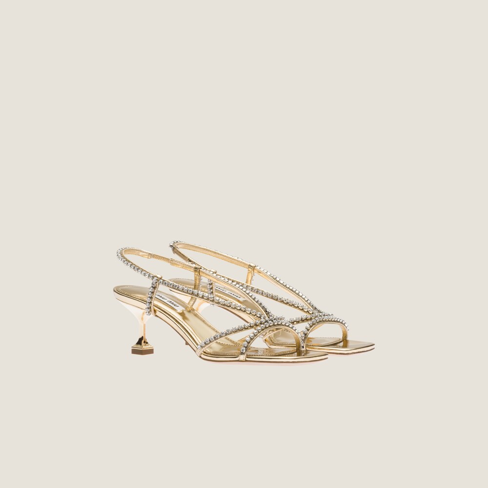 miumiu.com | Sandali in pelle metallizzata