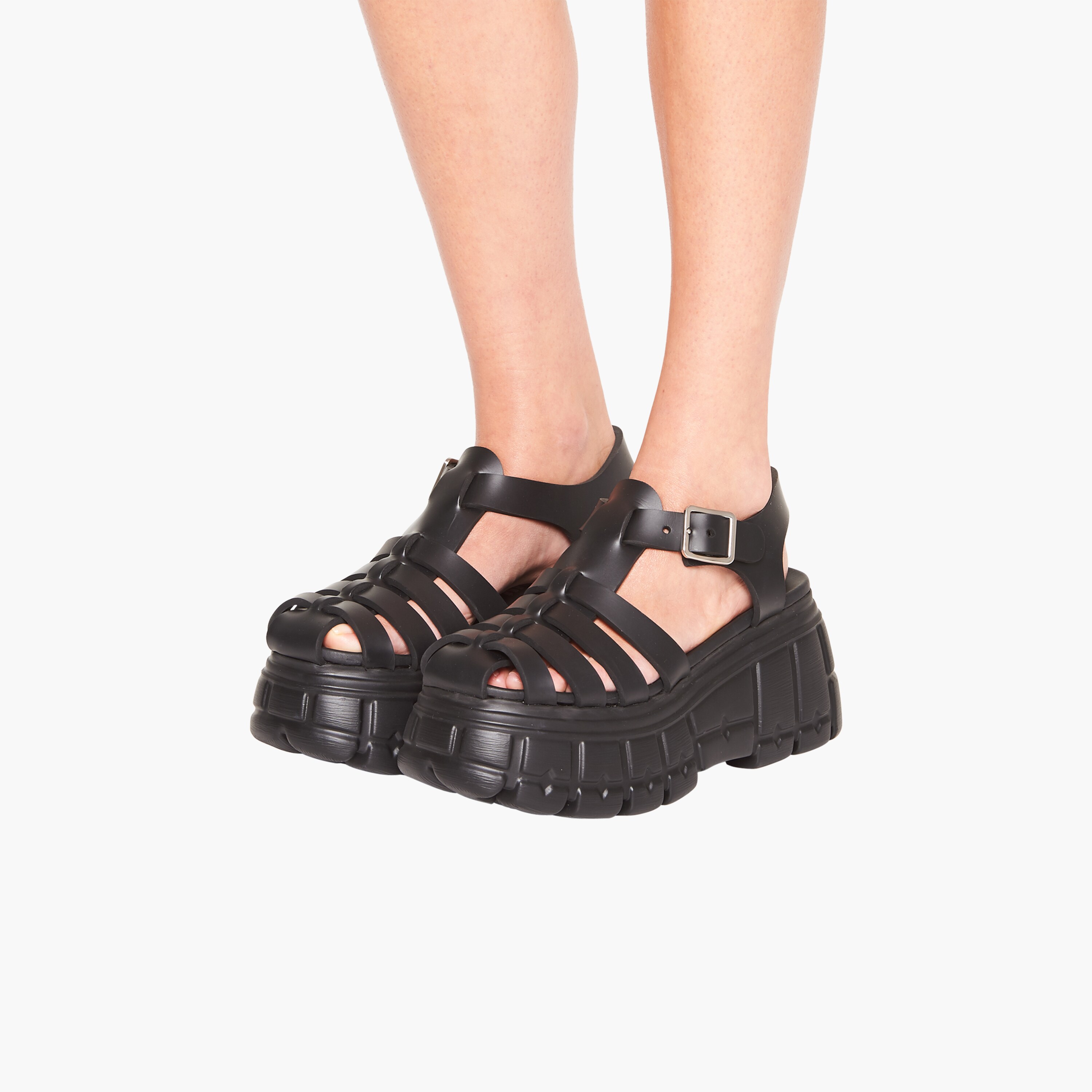 EVA platform sandals Black Miu Miu