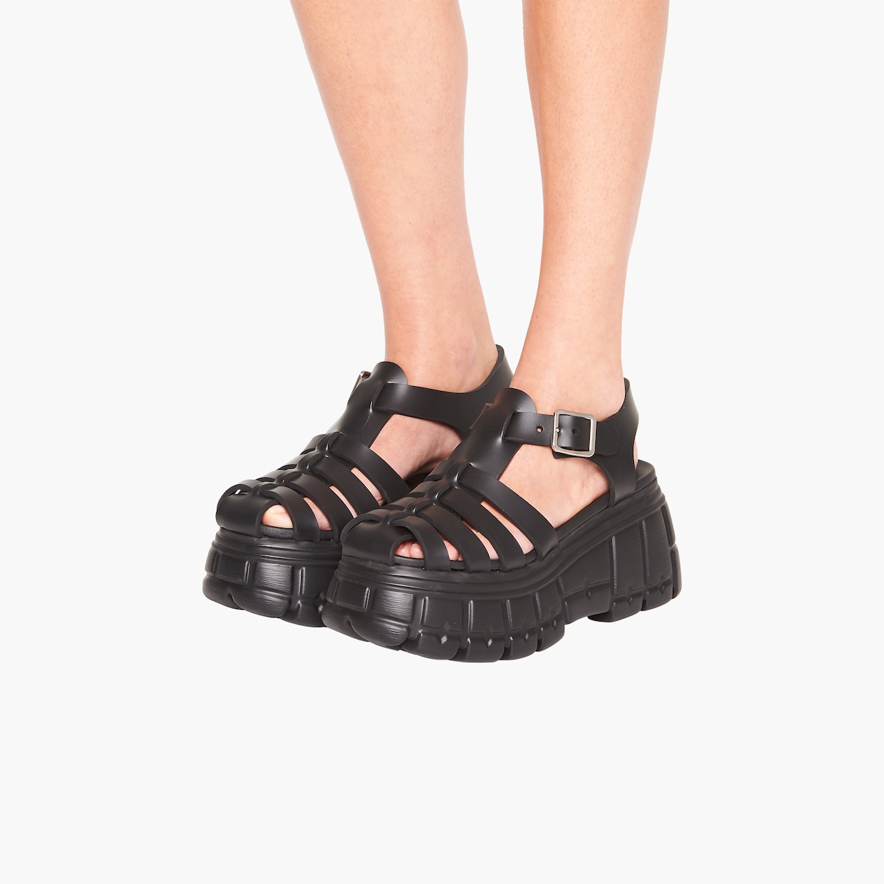 EVA platform sandals Black Miu Miu