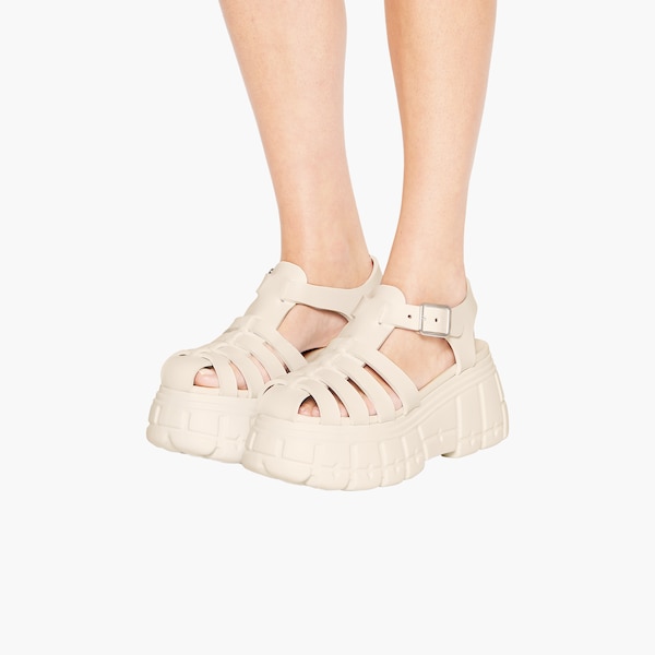 ivory strappy heels