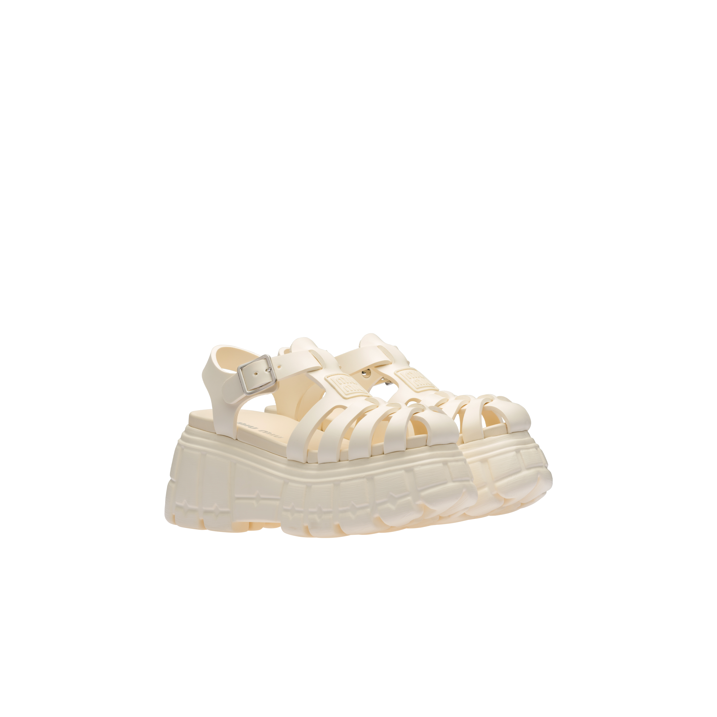 EVA platform sandals Ivory Miu Miu