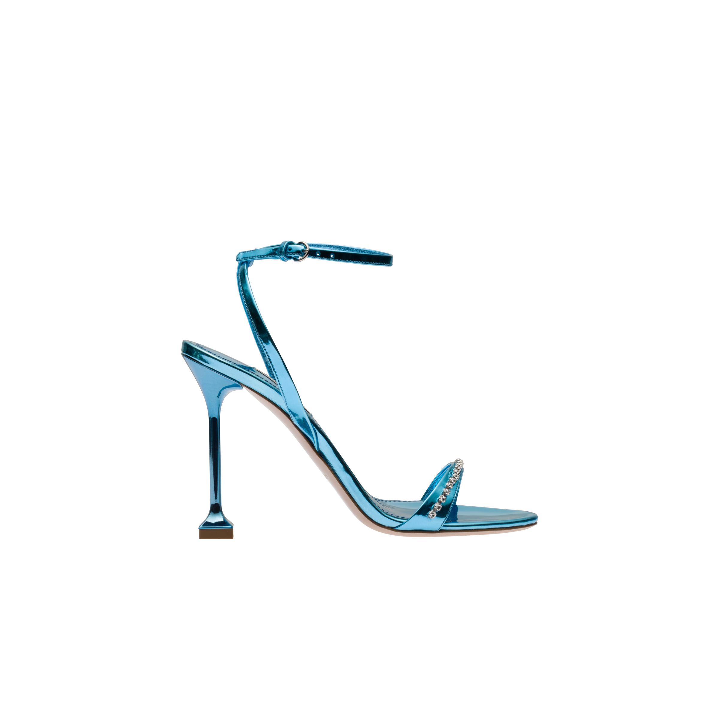 Metallic blue sandals discount