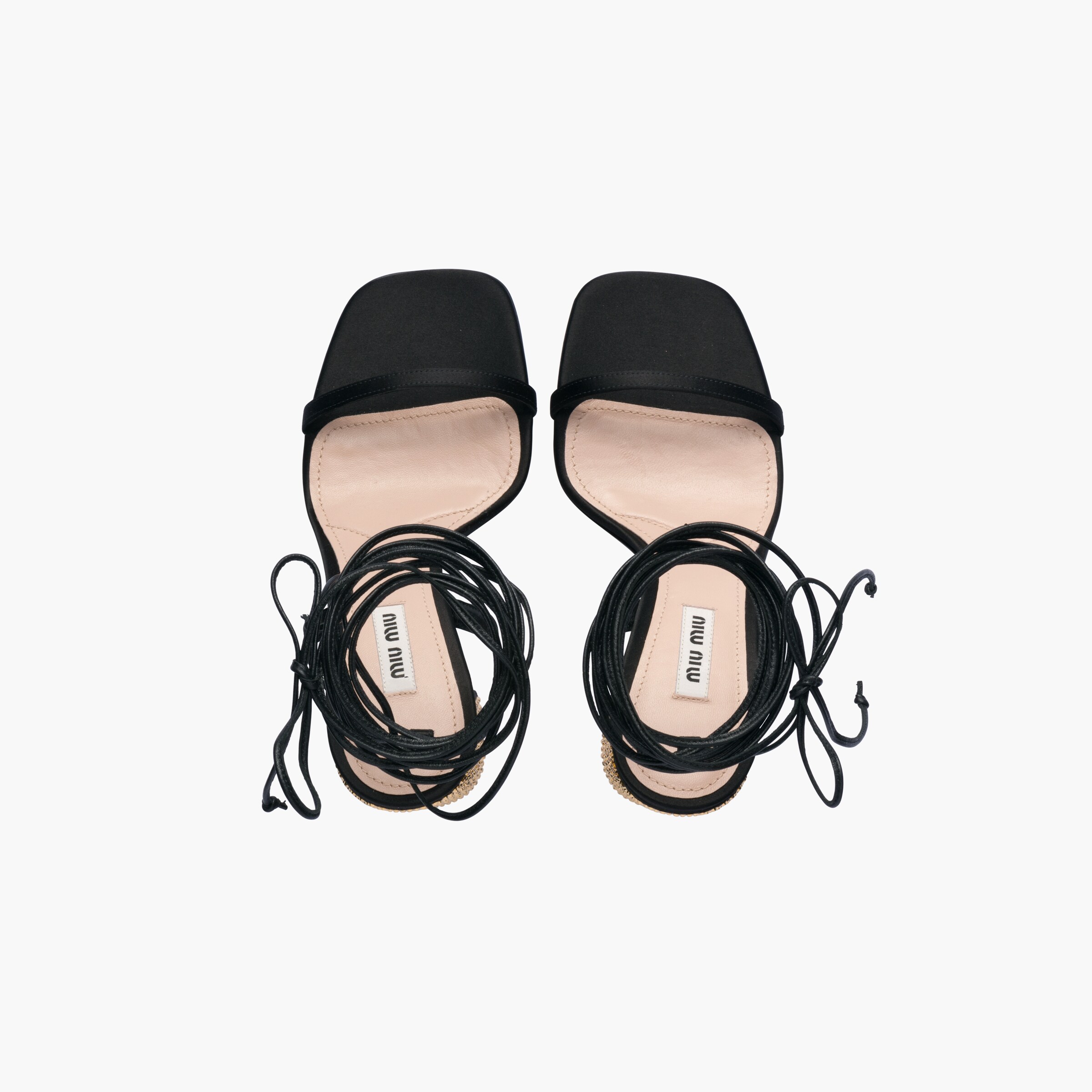 Black/slate Gray Patent Leather And Glitter Sandals Miu Miu
