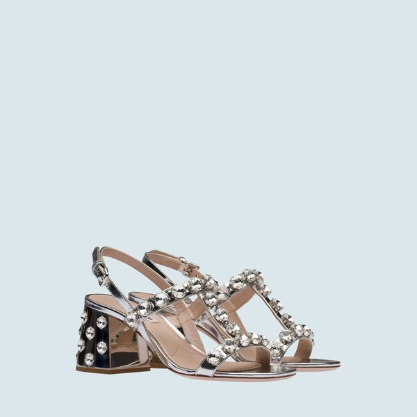 metallic sandals