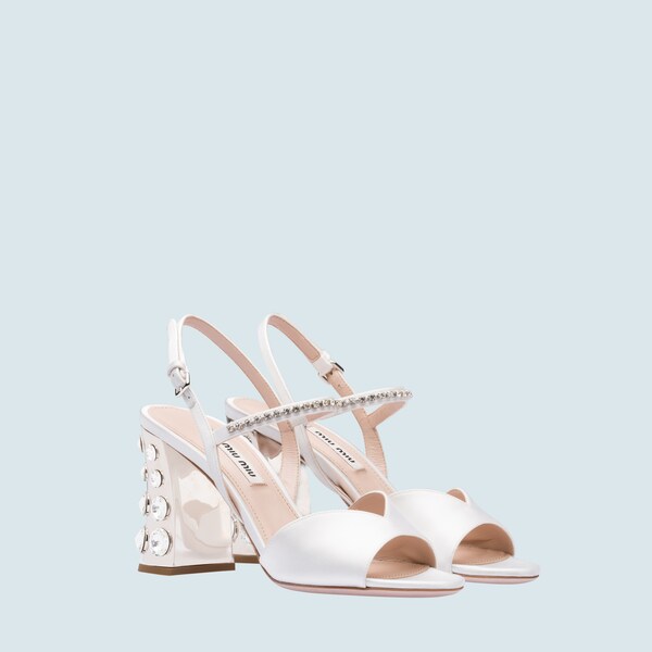 miu miu satin sandals