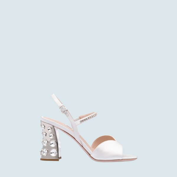 miu miu satin sandals