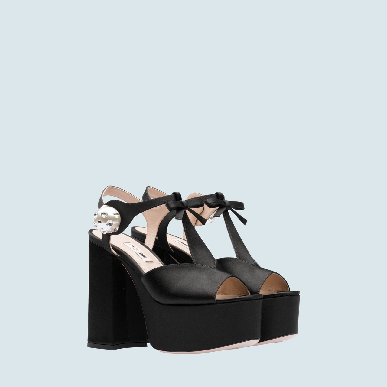 Satin platform sandals