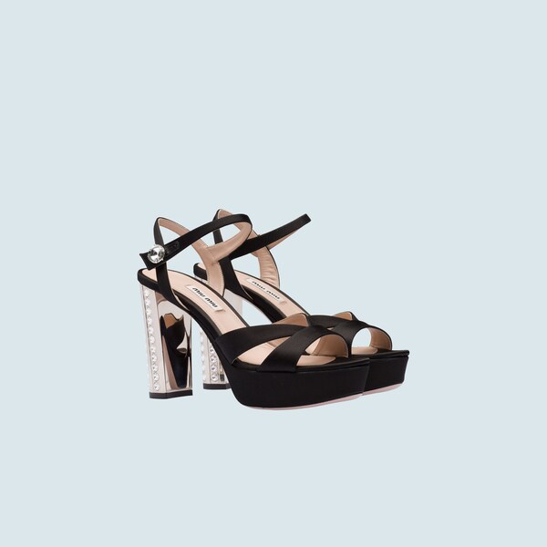 miu miu satin sandals