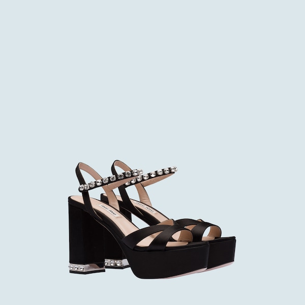 miu miu satin sandals