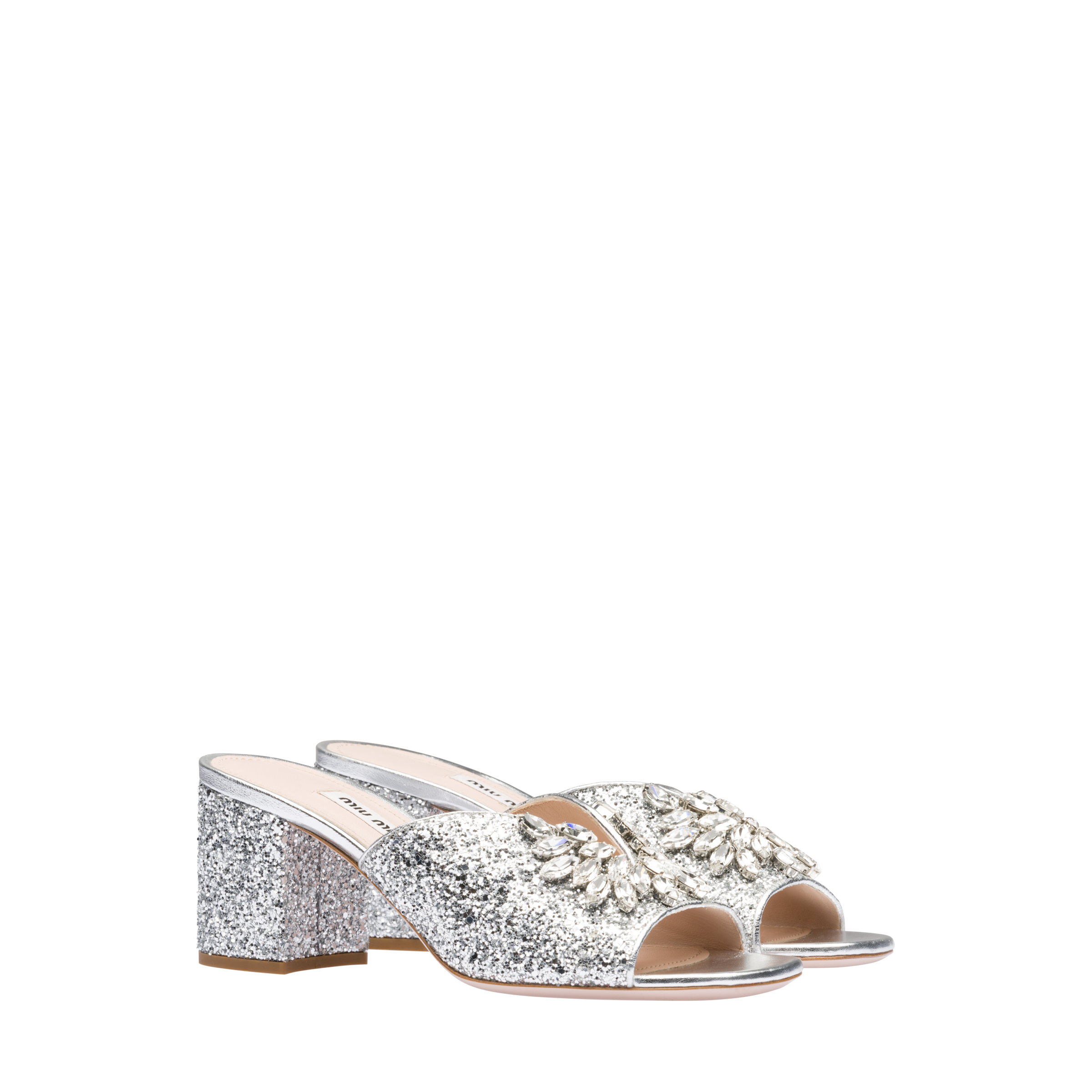 Glitter mules shoes