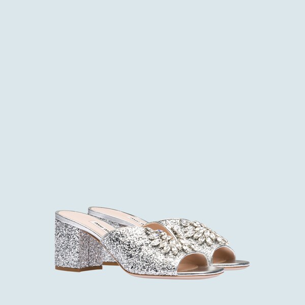 glitter mules