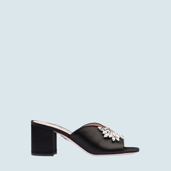 Miu miu satin mules clearance