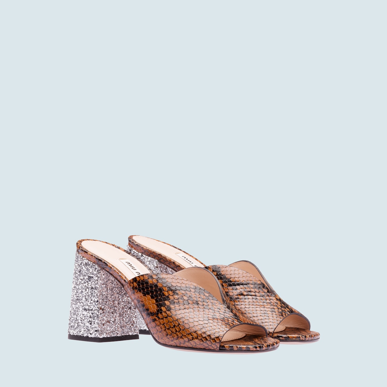 miu miu glitter heels