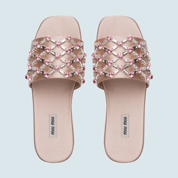 Miu miu pearl sandals Clearance
