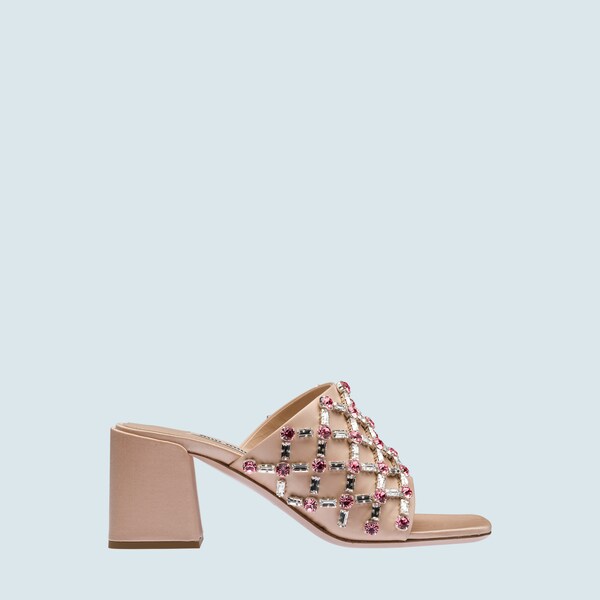 miu miu satin sandals