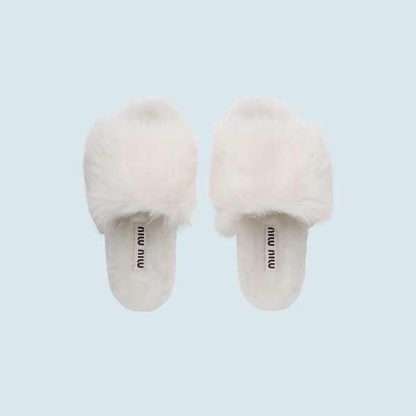 Miu miu fur slippers clearance