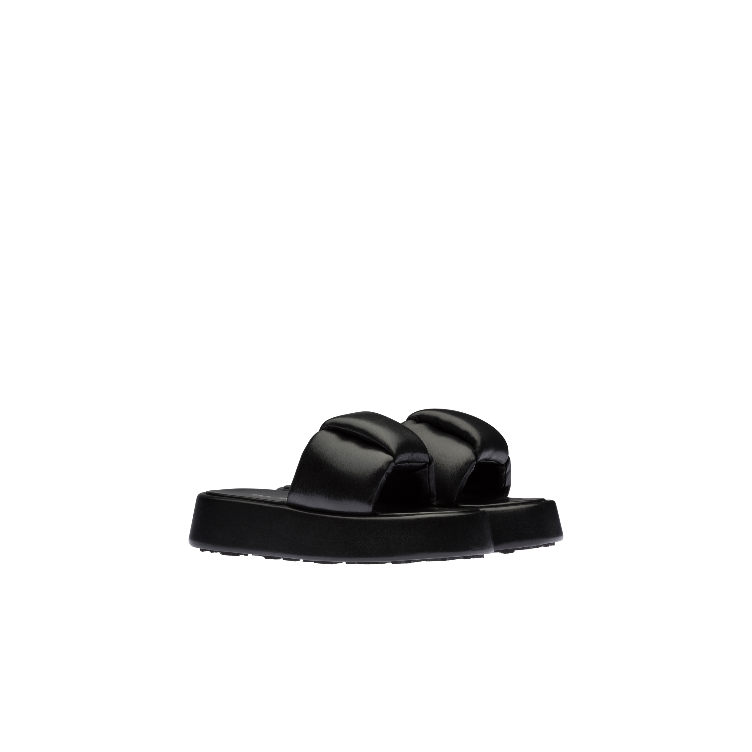 Miu Miu Nappa Leather Sandals In Black | ModeSens