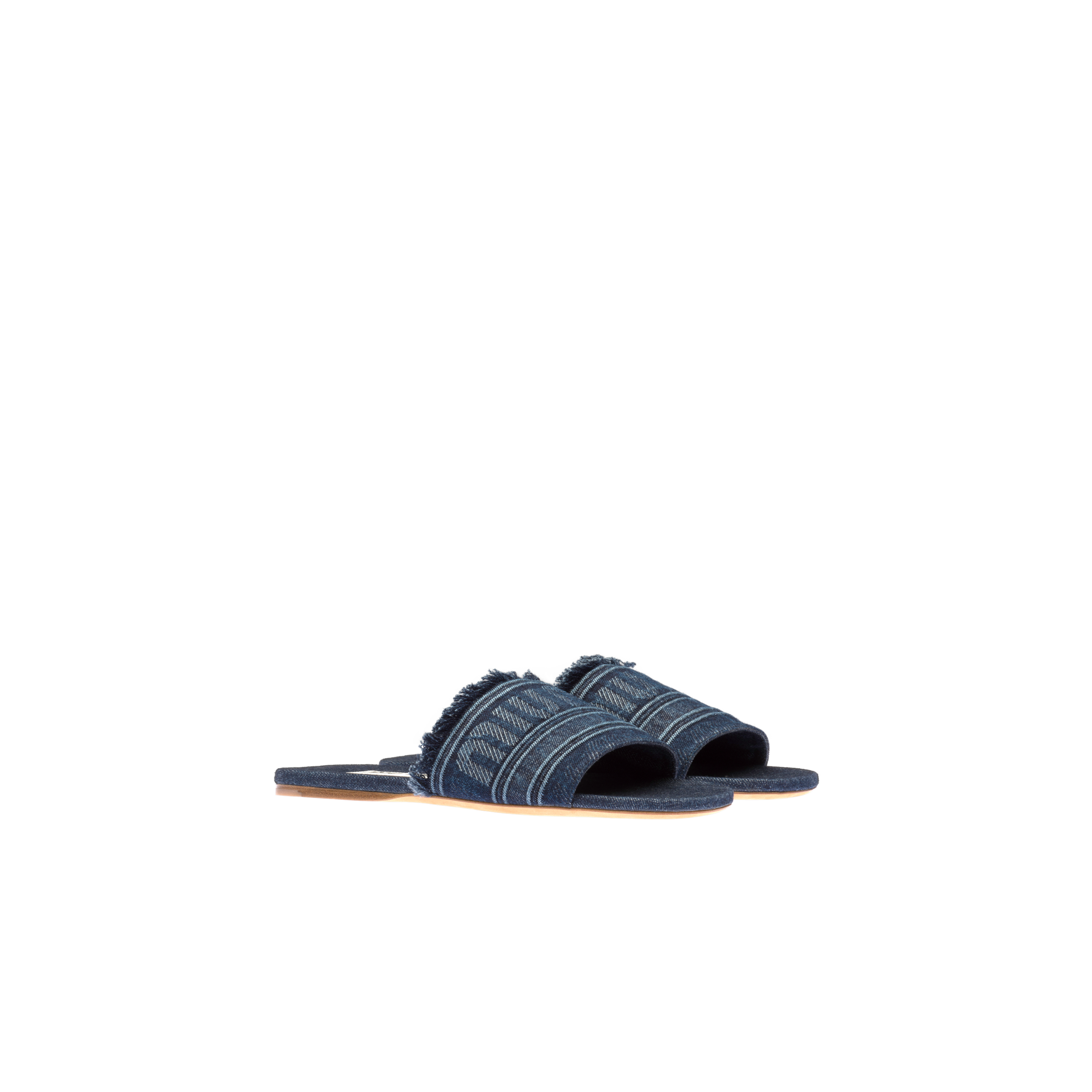 Denim Slides Navy Miu Miu