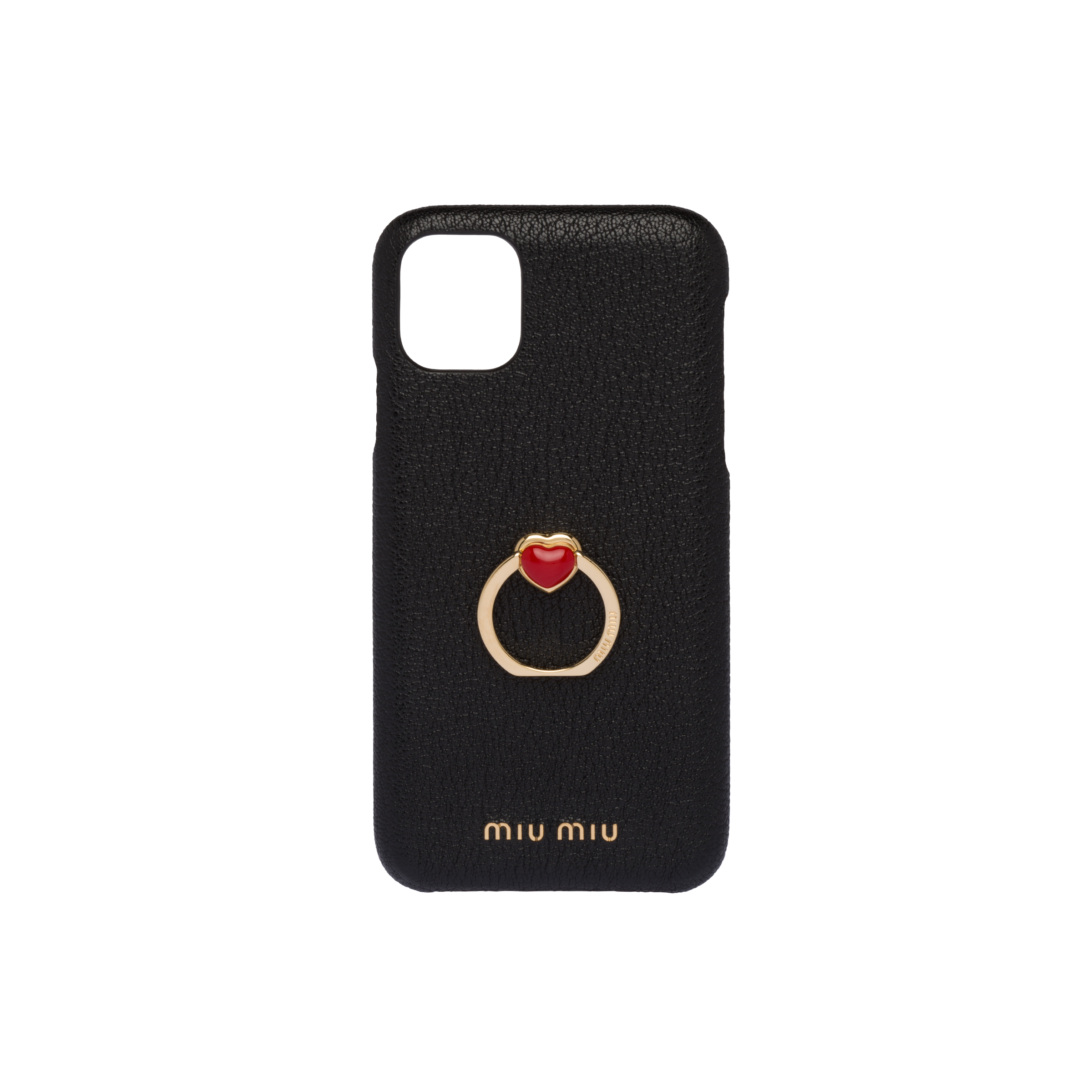 マドラスレザー Iphone 11用カバー ブラック Miu Miu マドラスレザー Iphone 11用カバー ブラック Miu Miu