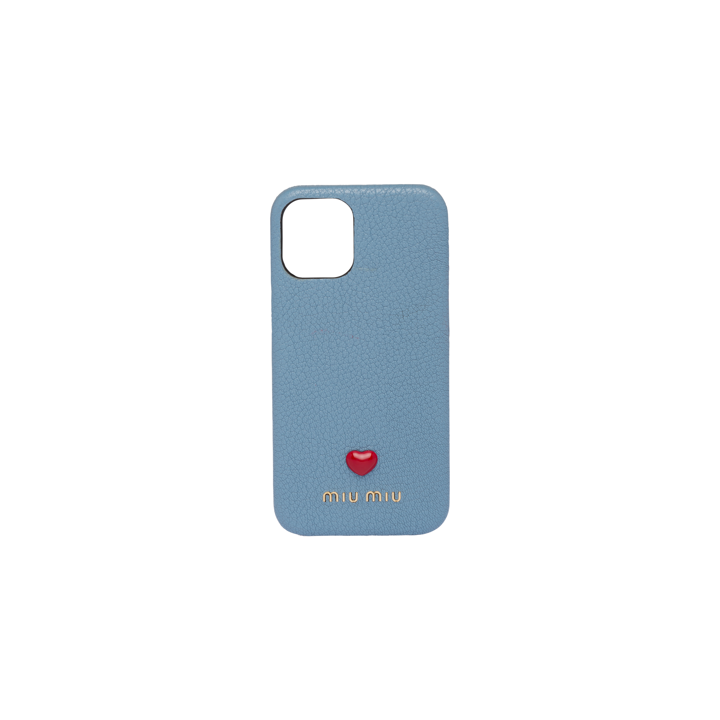 マドラスレザー Iphone 12 Mini用カバー ライトブルー Miu Miu マドラスレザー Iphone 12 Mini用カバー ライトブルー Miu Miu