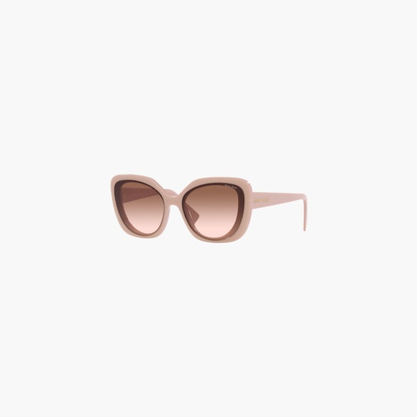 Óculos de sol Miu Miu Logo Lentes marrom-escuras gradiente opaco | Miu Miu