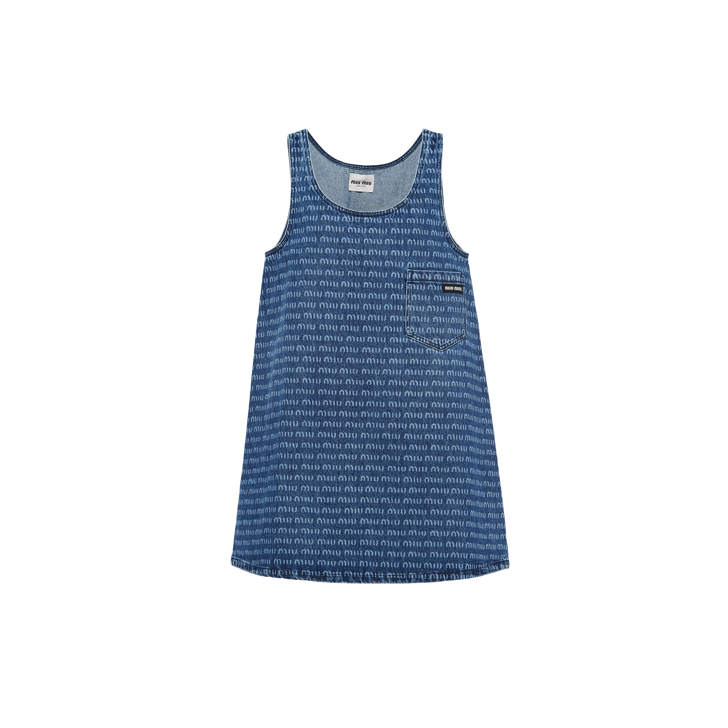 Miu Miu Denim Dress In Navy