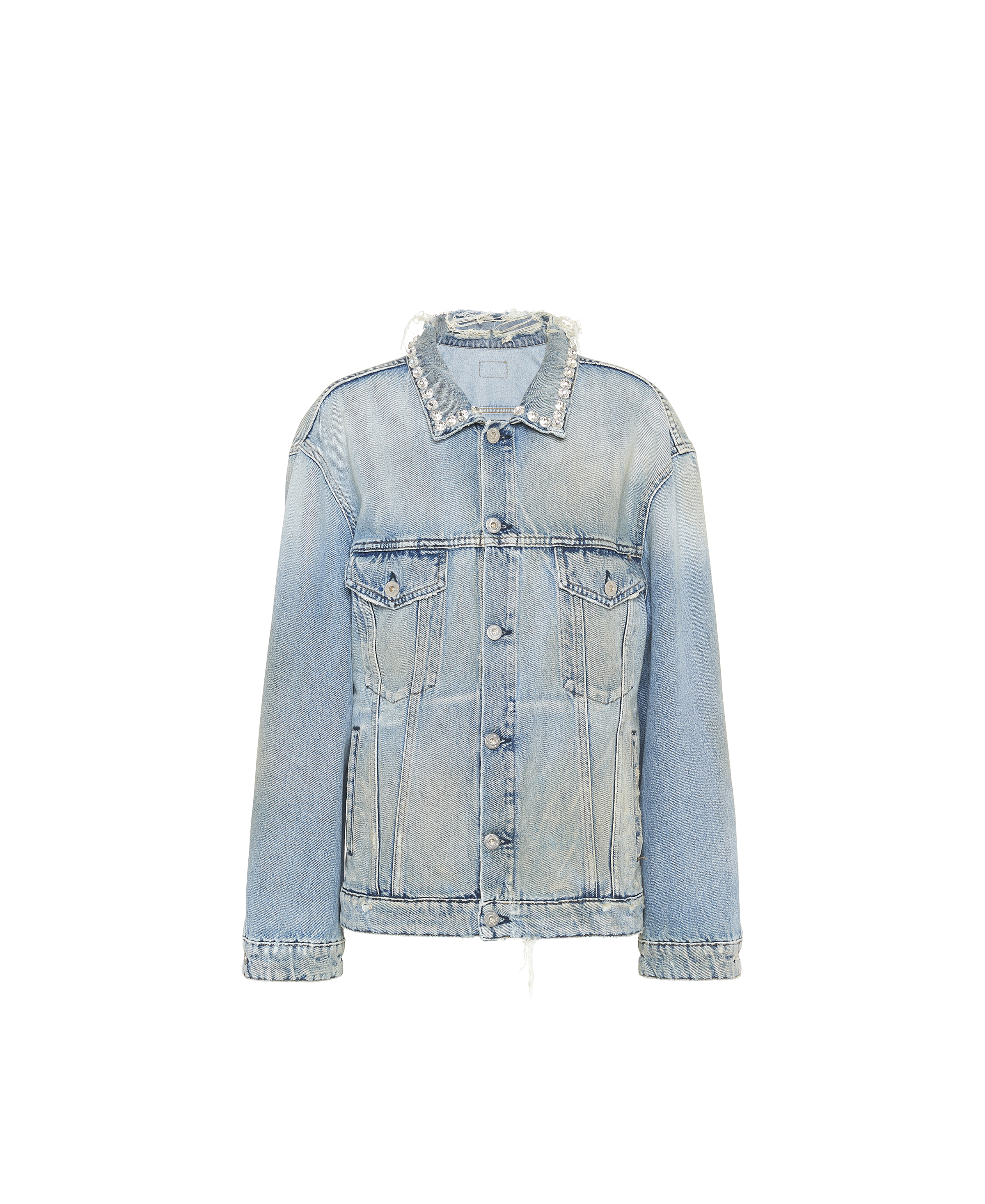 Embellished denim jacket | Miu Miu 