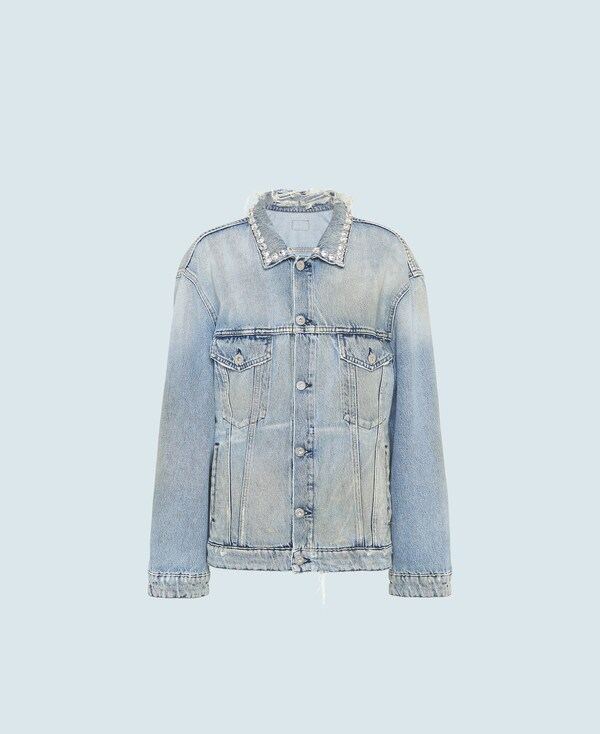 jean jacket with crystals