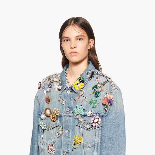 embroidered denim jacket