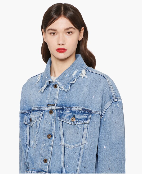 embroidered denim jacket